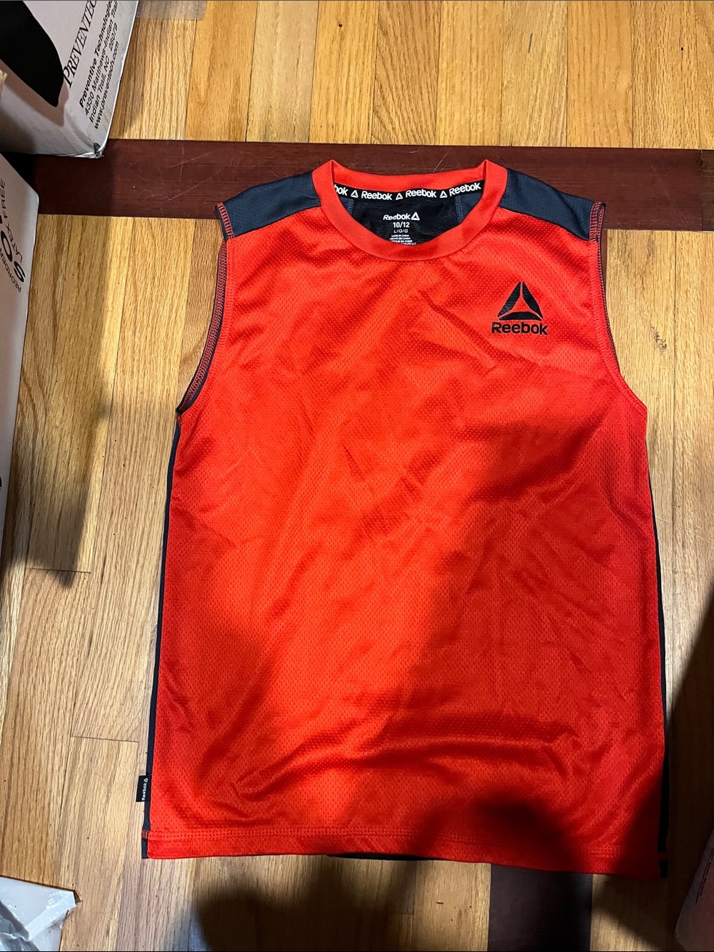 Reebok Red and Black Boys' Sleeveless Athletic Tank